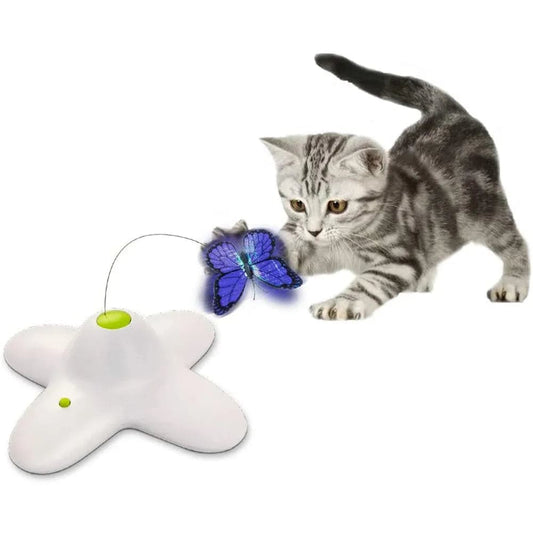 Interactive Rotating Butterfly Cat Toy - Petsofsweden