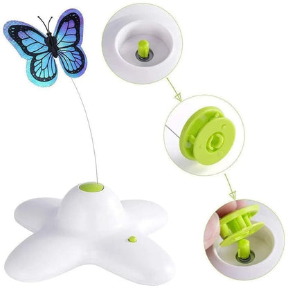 Interactive Rotating Butterfly Cat Toy - Petsofsweden