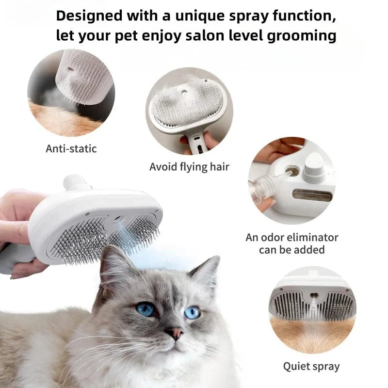 Pet Hair Remover Comb with Mist Humidifier - Petsofsweden