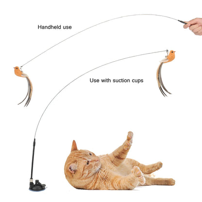 Interactive Cat Teaser: Feather Bird Toy