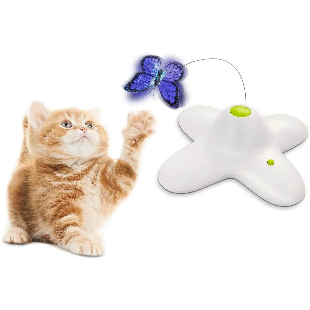 Interactive Rotating Butterfly Cat Toy - Petsofsweden