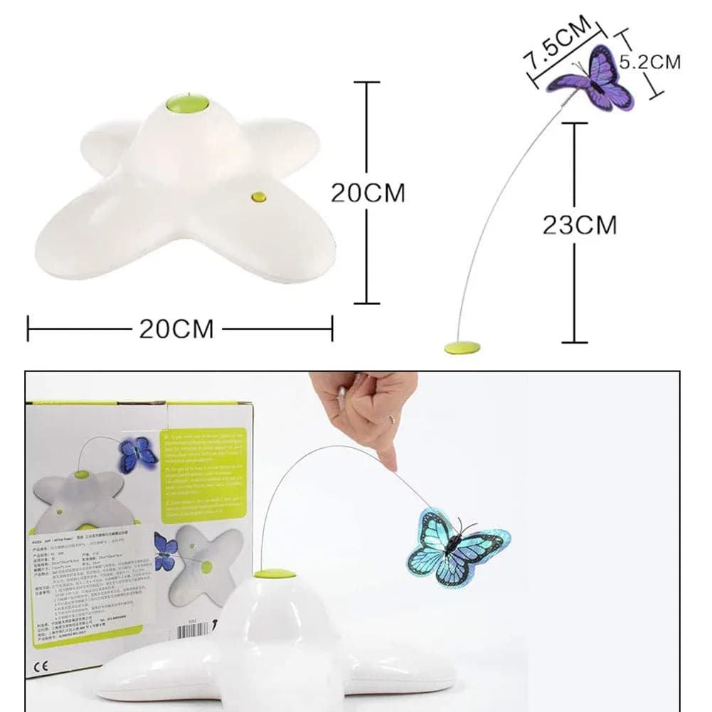 Interactive Rotating Butterfly Cat Toy - Petsofsweden