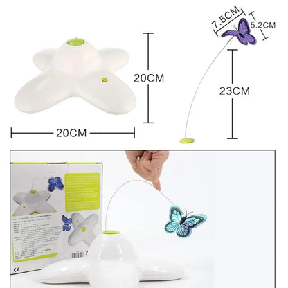 Interactive Rotating Butterfly Cat Toy - Petsofsweden